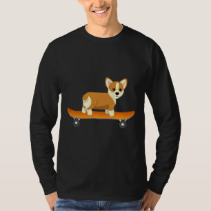 Camiseta Dog Skater Corgi