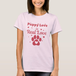 Camiseta Dog Valentine Gift with Cute Puppy Love Paw Art