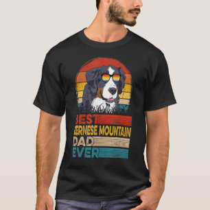 Camiseta Dog Vintage Mejor Bernese Montaña Papá Padres