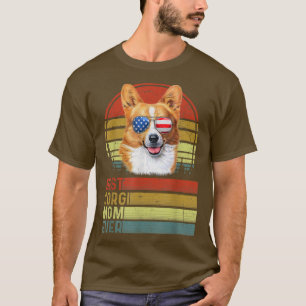 Camiseta Dog Vintage Mejor Corgi Mom Ever Mother Day Puppy