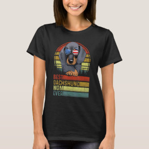 Camiseta Dog Vintage Mejor Mamá De Dachshund Jamás Madres