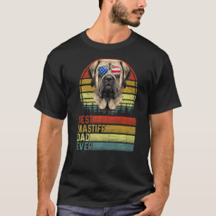Camiseta Dog Vintage Mejor Mastiff Dad Puppy