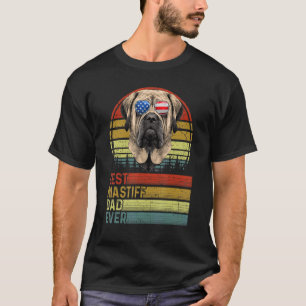 Camiseta Dog Vintage Mejor Mastiff Dad Puppy