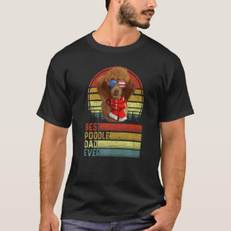 Camiseta Dog Vintage Mejor Poodle Dad Puppy