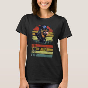 Camiseta Dog Vintage Mejor Rottweiler Papá Nunca Padre Day