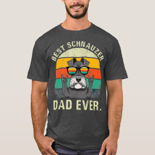 Camiseta Dog Vintage Mejor Schnauzer Dad Día de los Padres