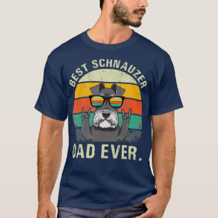 Camiseta Dog Vintage Mejor Schnauzer Dad Ever Fathers Day