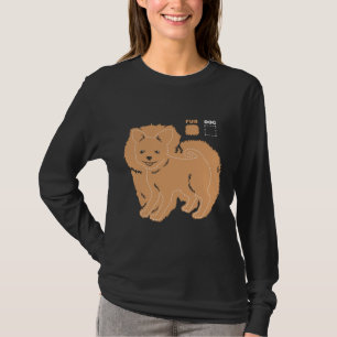 Camiseta Dog Vs Fur Pomeranian Funny Retro