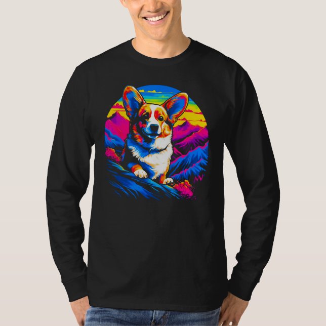 Camiseta Dog Welsh Corgi Mountain (Anverso)