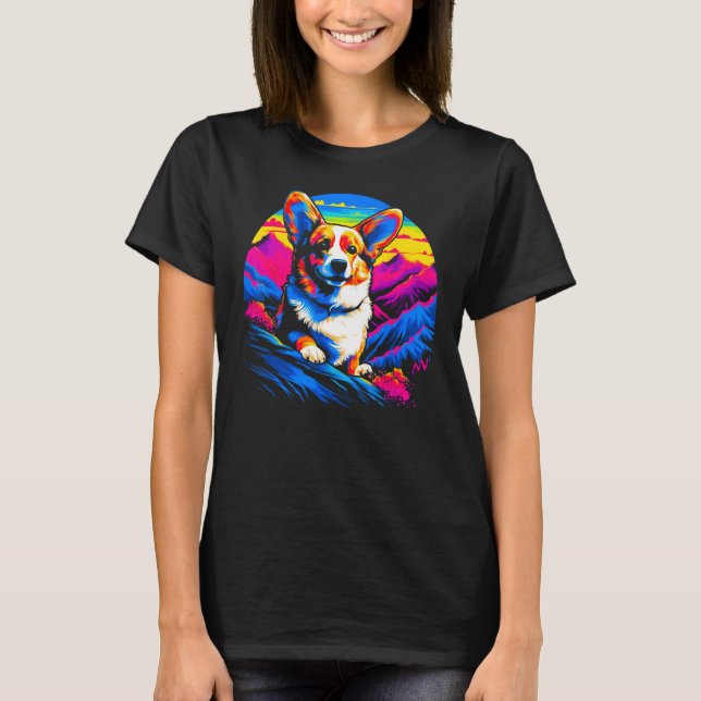 Camiseta Dog Welsh Corgi Mountain (Anverso)