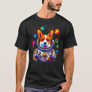 Camiseta Dog Welsh Corgi Planet Space Astronaut