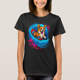 Camiseta Dog Welsh Corgi Surfer