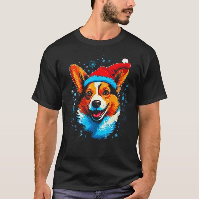 Camiseta Dog Welsh Corgi Xmas (Anverso)