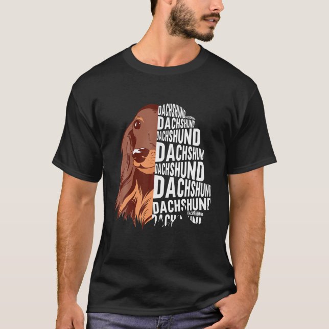 Camiseta Dog Word Art Dachshund (Anverso)