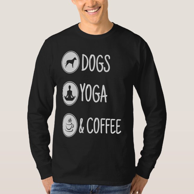 Camiseta Dog yoga and coffee (Anverso)