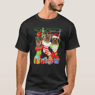 Camiseta Dog Yorkshire Terrier Navidades contra Xmas Pajama