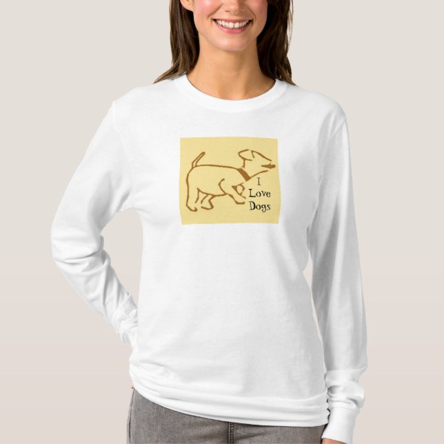 Camiseta dogdesign, amo perros (Anverso)