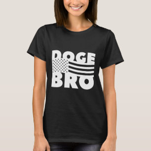 Camiseta Doge Bro Patriótico Americano Trump Eficiencia 