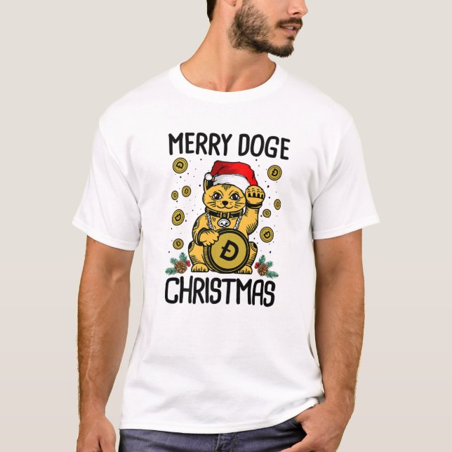 Camiseta Doge Coin Navidades Funny Dogecoin Crypto HODL (Anverso)