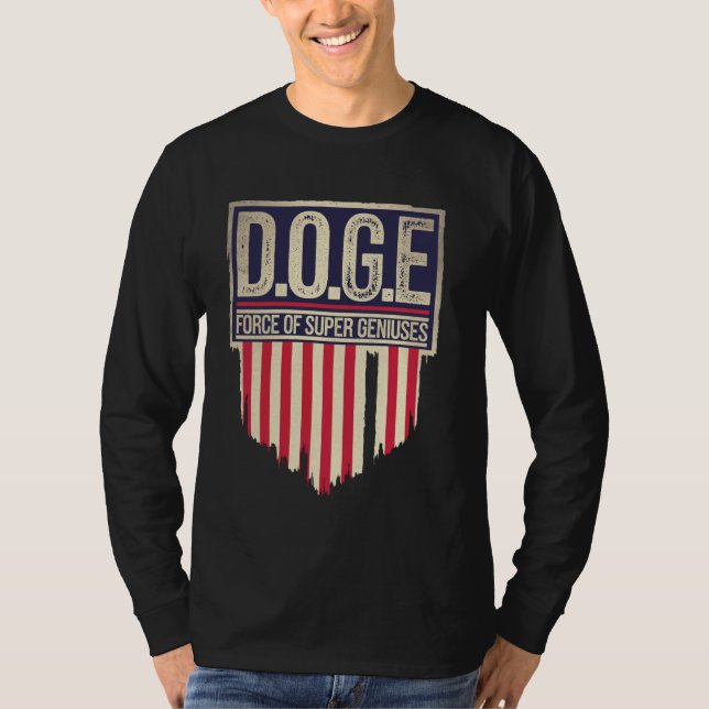 Camiseta DOGE D.O.G.E Fuerza De Supergenios Gobierno Ef (Anverso)