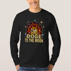 Camiseta Doge De Dogecoína Mantenida En La Luna Crypto Meme