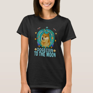 Camiseta Doge De Dogecoína Mantenida En La Luna Crypto Meme