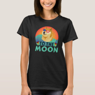 Camiseta Doge De Dogecoína Mantenida En La Luna Crypto Meme