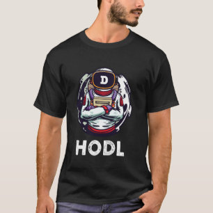 Camiseta Doge De Dogecoína Mantenida En La Luna Divertida D