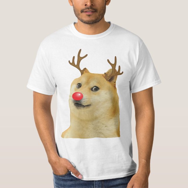 Camiseta Doge Dogright Doggo Dog Navidades Meme Card red (Anverso)