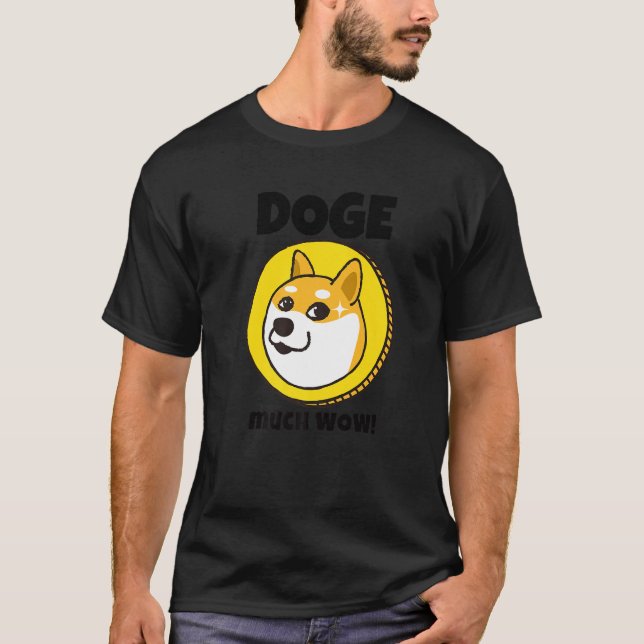 Camiseta Doge Much Wow Dogecoin Shib Moneda Meme Criptomone (Anverso)
