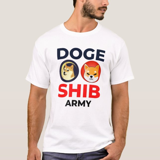 Camiseta DOGE SHIB Army — Dogecoin Shiba Inu Coin Crypto M (Anverso)