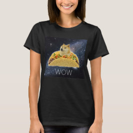 Camiseta Doge WOW Tacos en el espacio memes con estrellas #