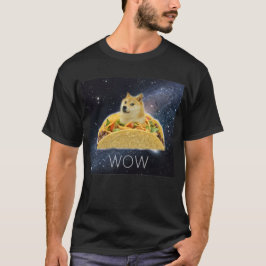 Camiseta Doge WOW Tacos en el espacio memes con estrellas #