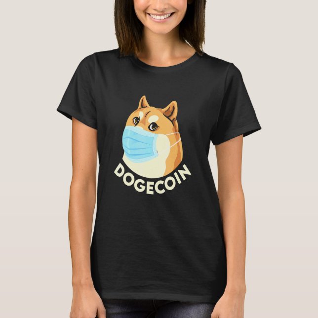 Camiseta Dogecografía Criptodivisa Shiba Inu Perro con másc (Anverso)