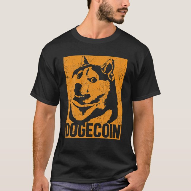 Camiseta Dogecoin Criptocurrency Crypto Coin Avers Gift (Anverso)