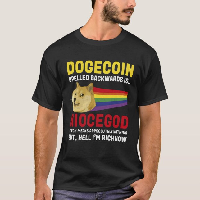 Camiseta Dogecoin Crypto Meme Dogecoin Backwards  Cryptocur (Anverso)