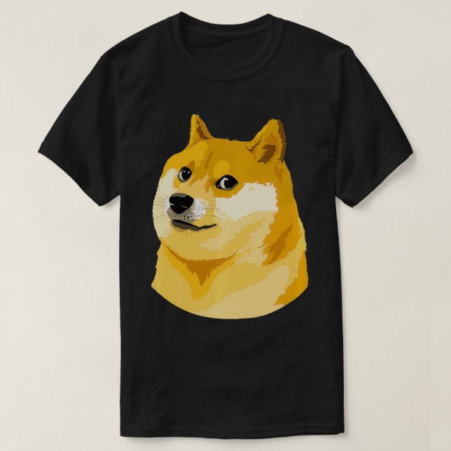 Camiseta Dogecoin Dog Head Blockchain Shiba Inu Cryptocurre (Diseño del anverso)