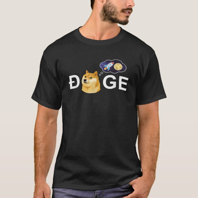 Camiseta Dogecoin Doge HODL Al Meme De Cripto De La Luna (Anverso)