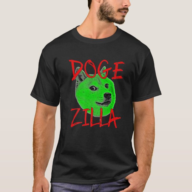 Camiseta Dogecoin Doge HODL Crypto Meme Funny Dogezilla Shi (Anverso)