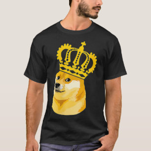 Camiseta Dogecoin King Funny Bitcoin Pun Shiba Inu D