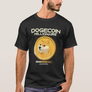 Camiseta Dogecoin Millionaire cargando cripto de moneda de