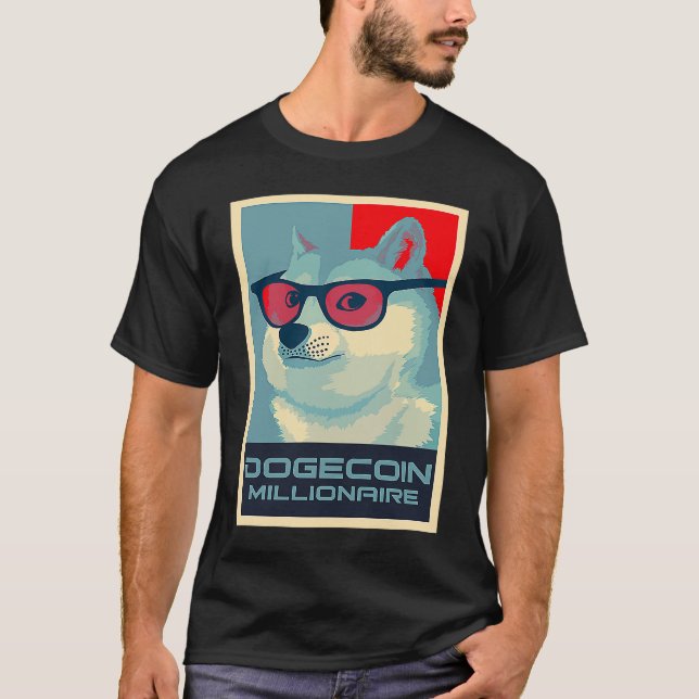 Camiseta DOGECOIN Millionaire HODL Crypto SHIB Token a (Anverso)