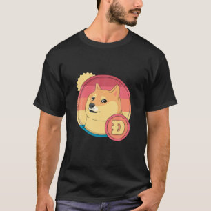 Camiseta Dogecoin, Moneda Cripética De Moneda De Doge Retro