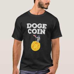 Camiseta Dogecoin Moon Space Bandera de Estados Unidos - Cr