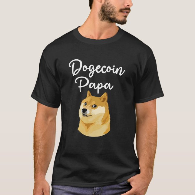 Camiseta Dogecoin Papa Doge Sostengo Gracioso Perro Cripto  (Anverso)
