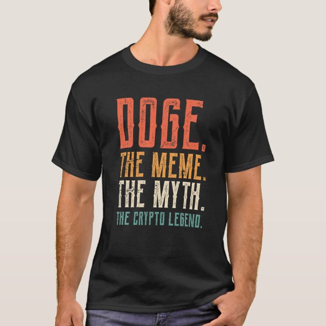 Camiseta Dogecoin Retro , Perder El Meme El Mito La Cripta (Anverso)
