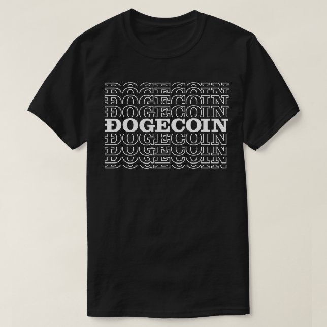 Camiseta dogecoin tipografía moderna regalo de cita criptog (Diseño del anverso)