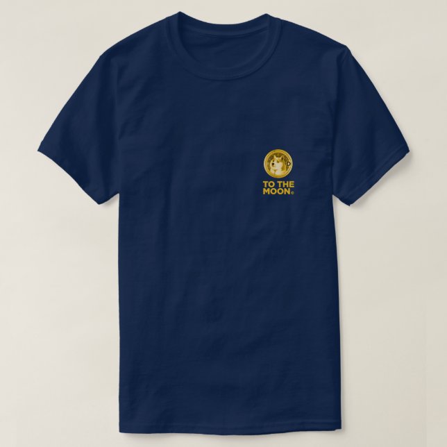CAMISETA DOGECOIN TO THE MOON (Diseño del anverso)