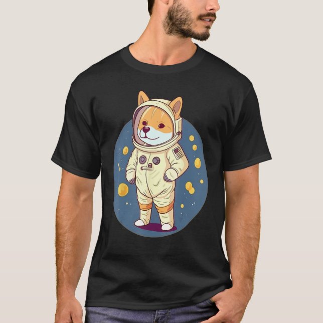Camiseta Dogecoin To the Moon Astronaut Doge (Anverso)