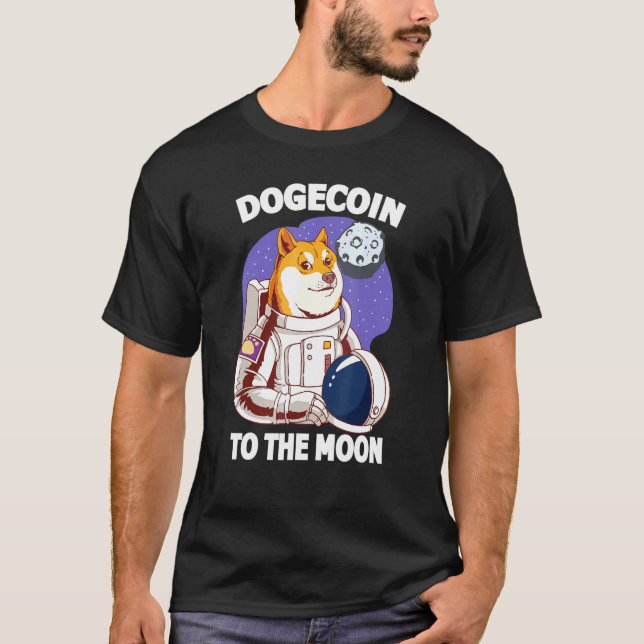 Camiseta Dogecoína A La Cripta De La Luna - Cadena De Bloqu (Anverso)